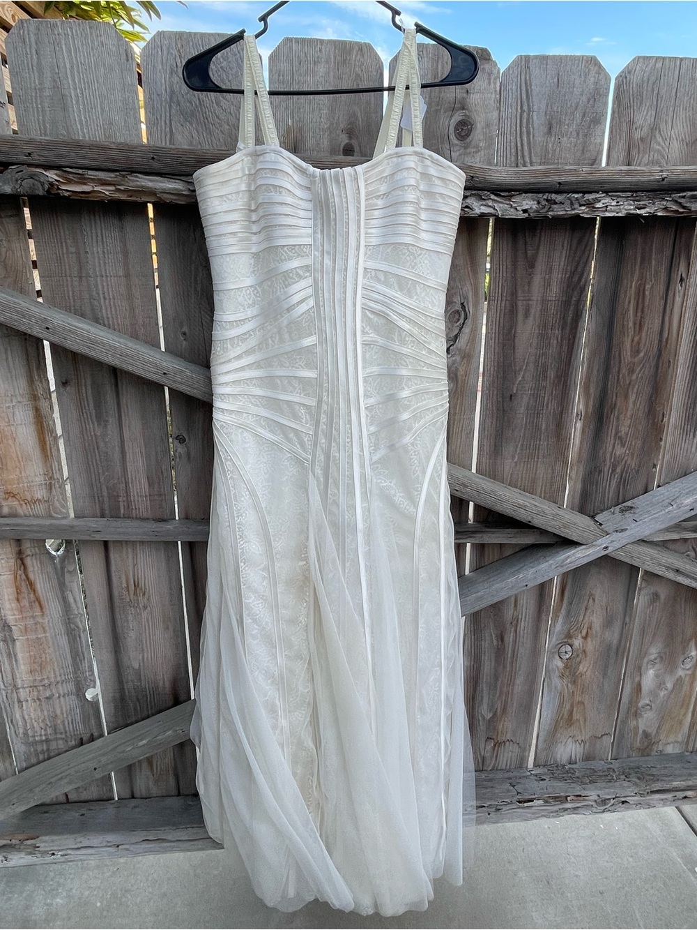 BCBGMAXAZRIA Magnolia Gown Ivory White Pleated Draped Bridal Wedding Dress 12 - Picture 11 of 13
